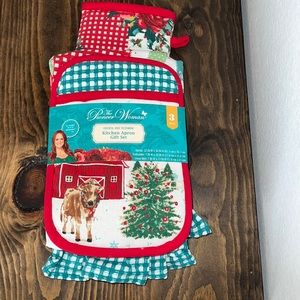 NWT pioneer woman 3 piece kitchen apron gift set